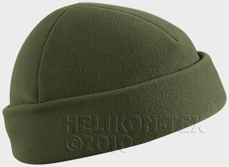 Muts fleece neutraal,  kleur: olive-green OLIJFGROEN