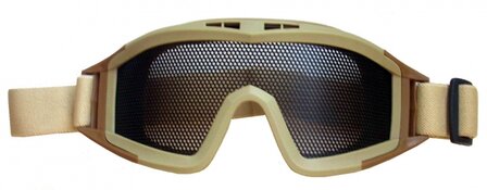 Metal Mesh Shield Goggle  - Desert