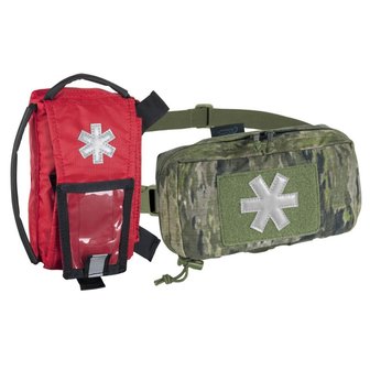 MODULAR INDIVIDUAL MED KIT&reg; Pouch Helikon-Tex Red with OLIVE GREEN