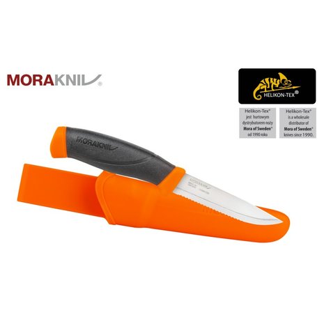 Rescue Knife MORAKNIVE Sweden FLUO ORANGE Heavy Duty Carbon Steel